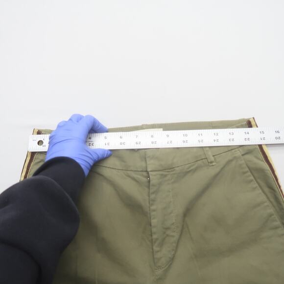 Nili Lotan Paris Pants Size 2 Green Side Stripe Drop Crotch Baggy Trousers - Picture 11 of 12